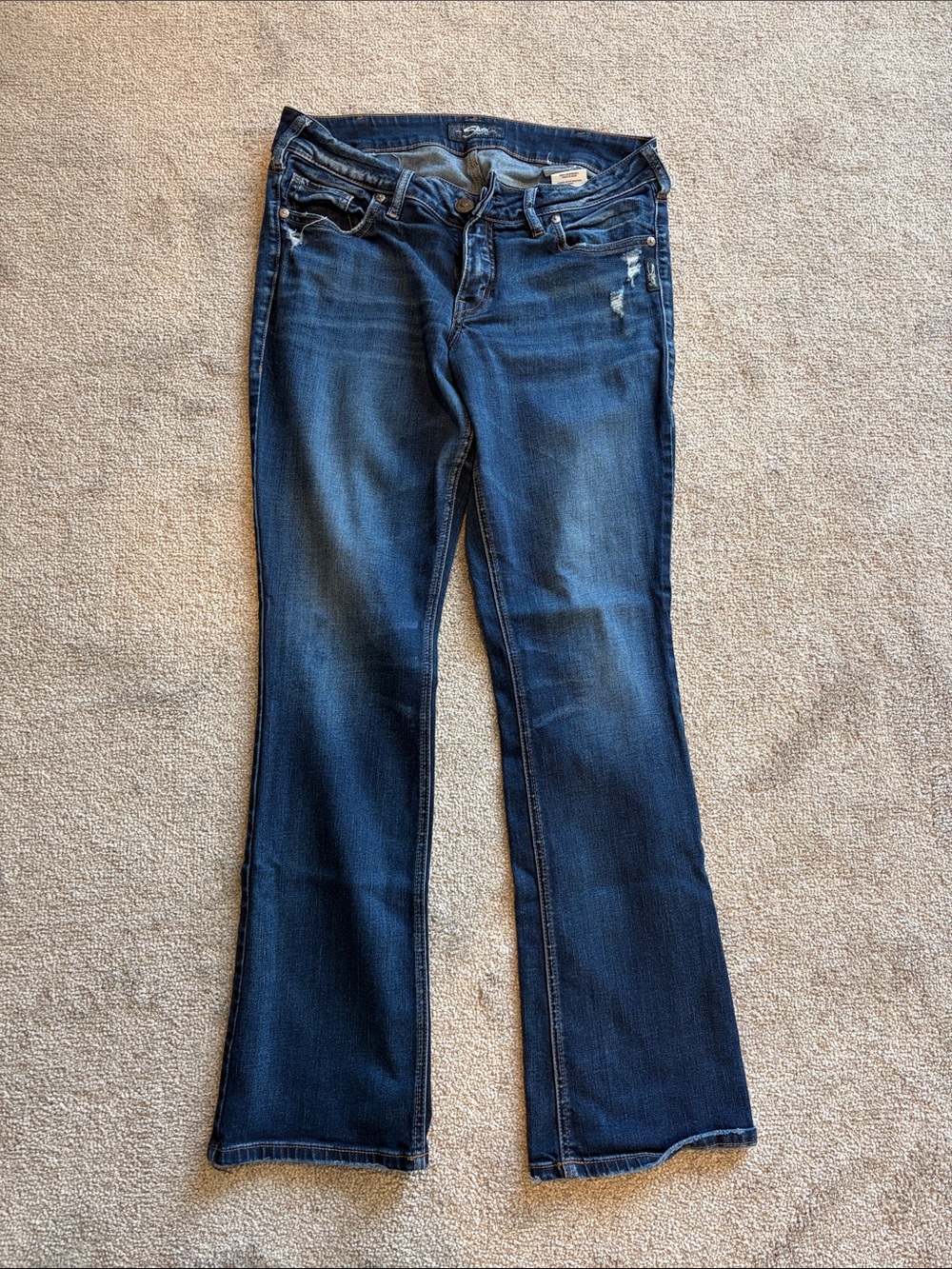 Dark Blue Women’s Jeans - Classic Denim Pocket Style